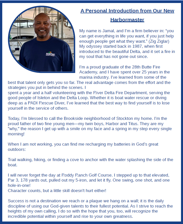 Our New Harbormaster